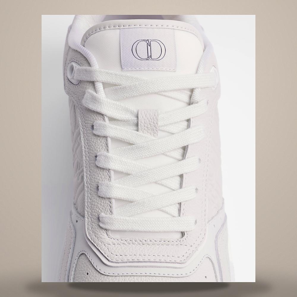 DIOR B27 Uptown White Grained Calfskin Low-Top Sneakers