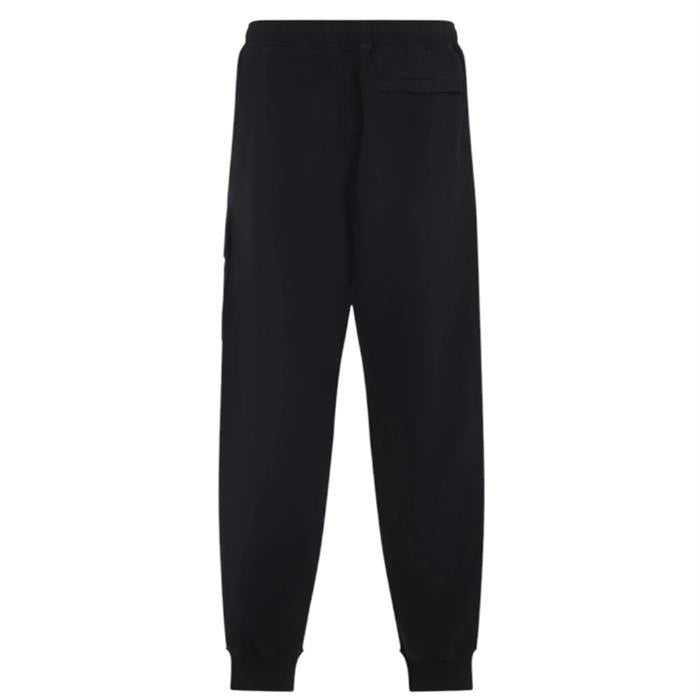 STONE ISLAND Organic Cotton Badge Jogger Sweatpants Black Men