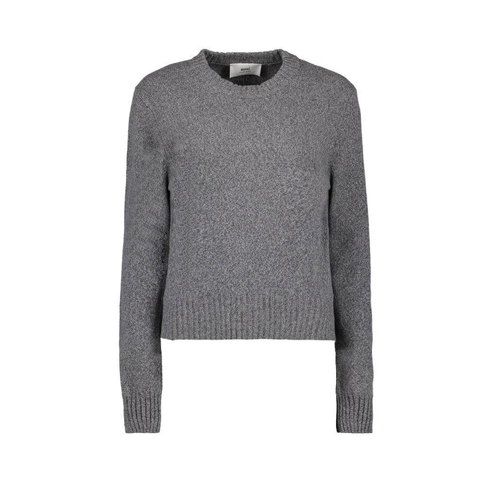 AMI Cashmere Wool Round Neck Knit Sweater for Women