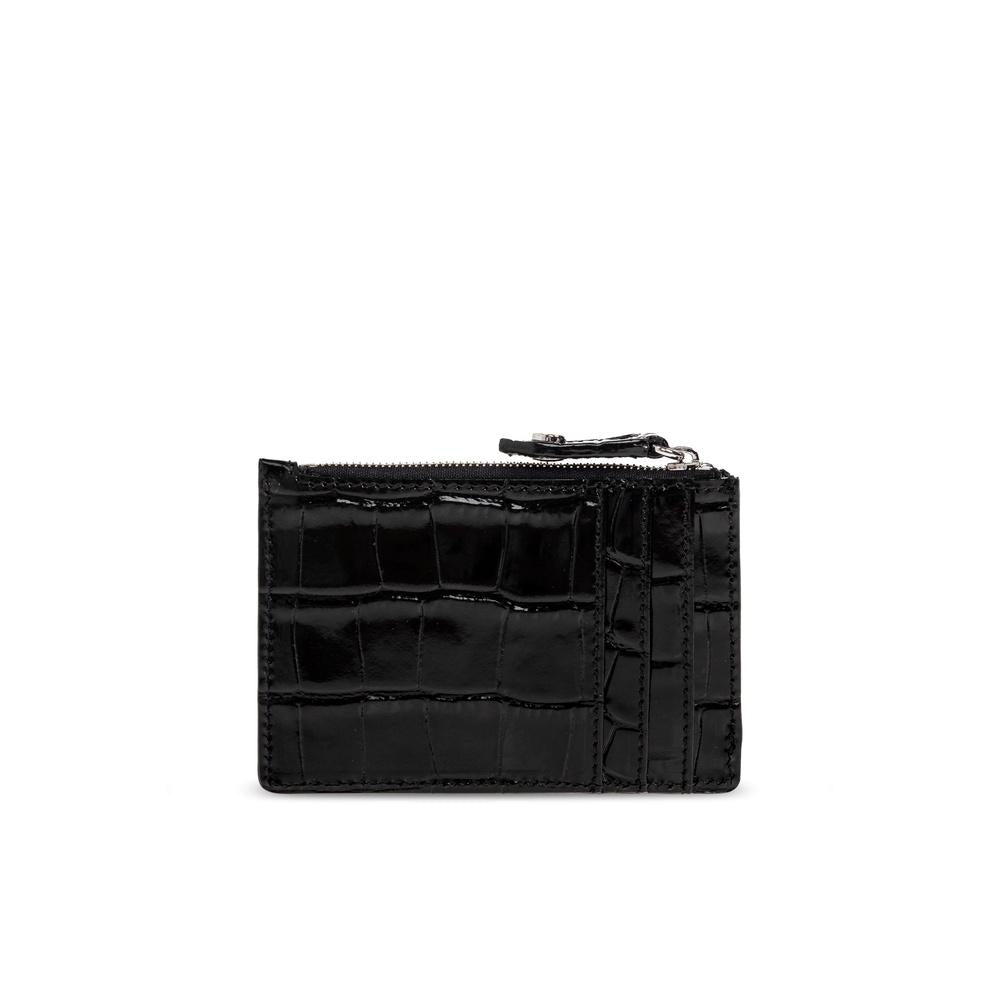 Vivienne Westwood Logo Slim Leather Card Holder Black