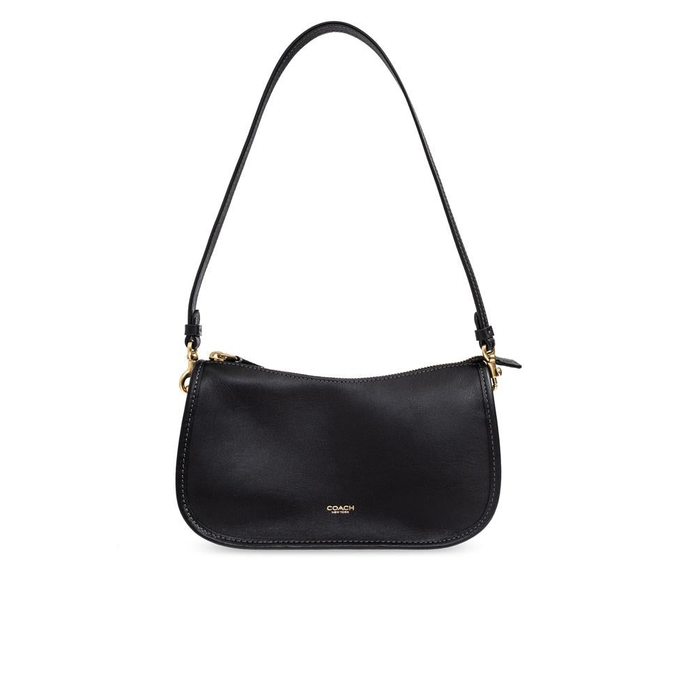 Coach Waverly Shoulder Bag Black Leather