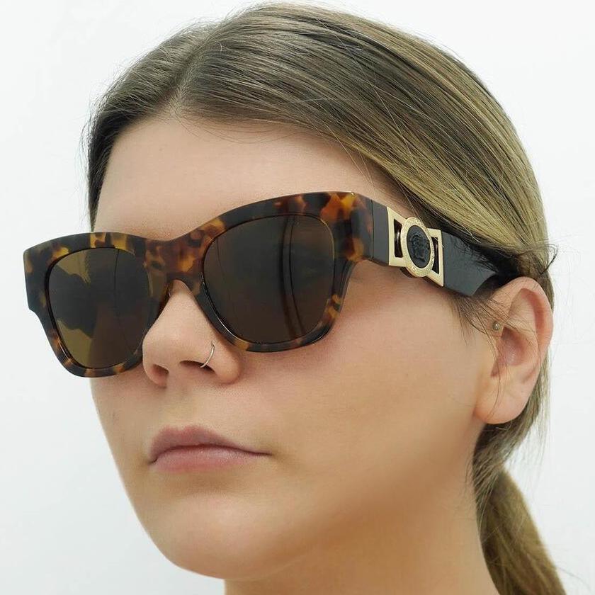 Versace Black Acetate Medusa Oversized Unisex Sunglasses