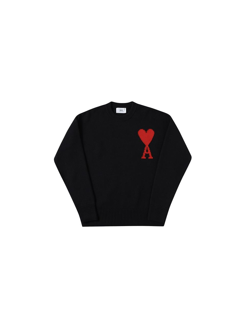 AMI Unisex Crewneck Knit Sweater BFUKS006 018 009