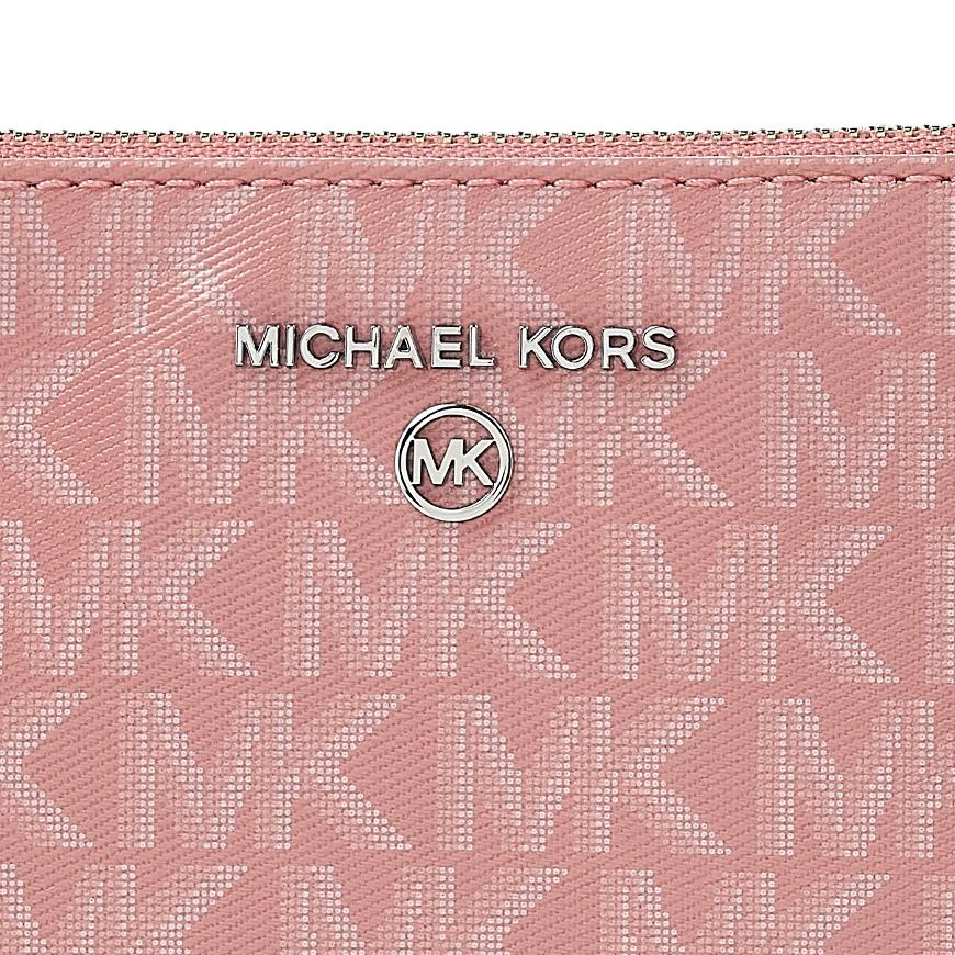 Michael Kors Women’s Logo Clutch Bag Pink Canvas