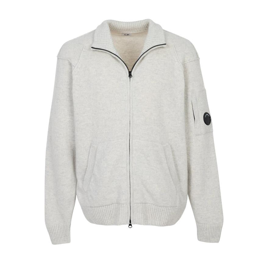 CP Company Men’s Zip-Up Knit Cardigan Navy