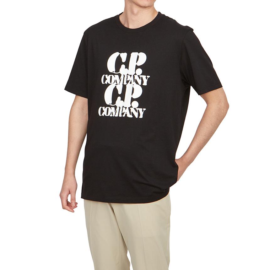 CP Company Men’s Short Sleeve T-Shirt Black Cotton