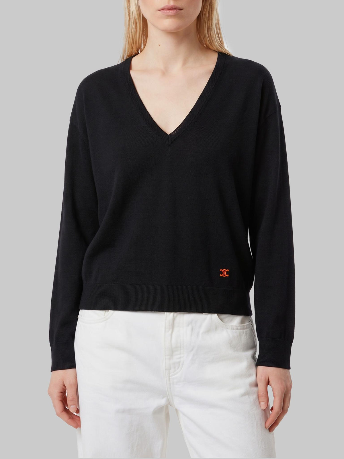 CELINE V-Neck Knit Sweater Women’s