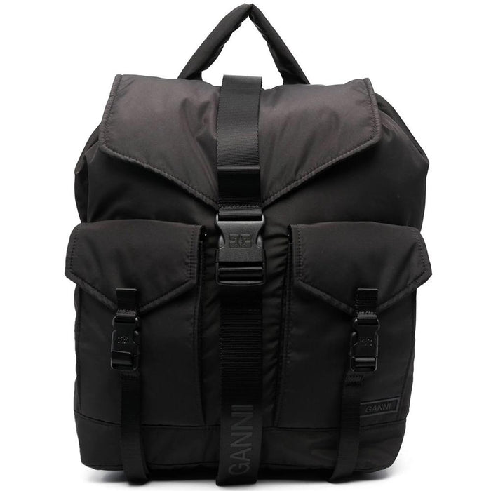 GANNI Black Tech Backpack