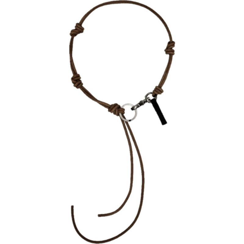 OUR LEGACY Black Radon Leather Necklace A4248ULD DARK BROWN