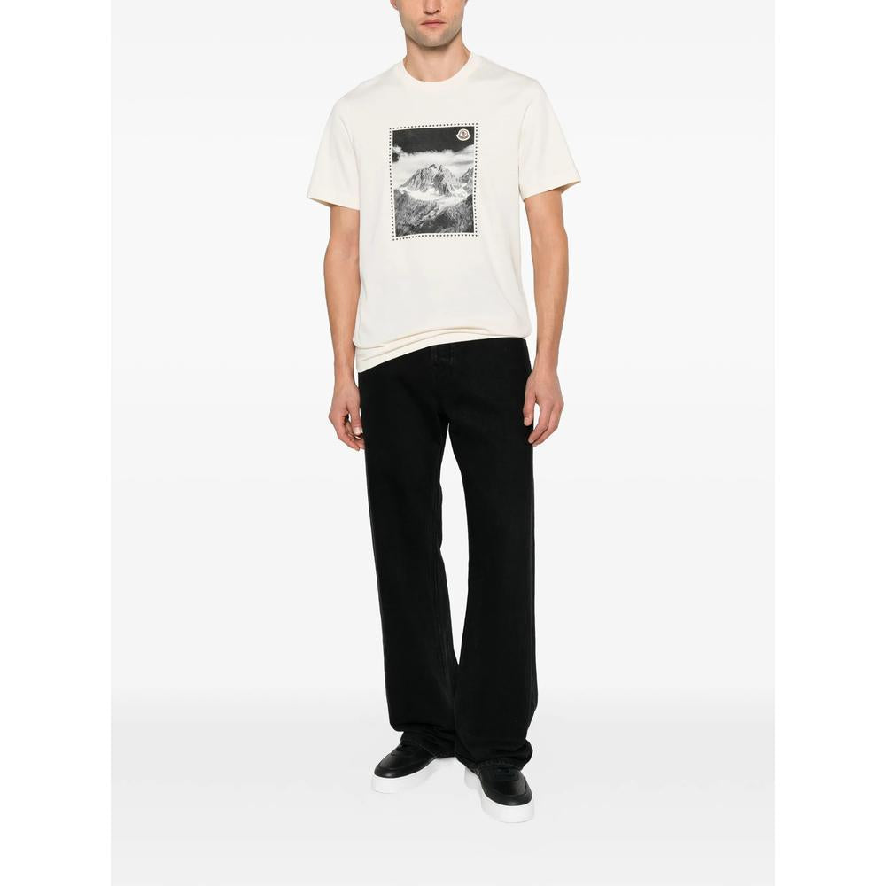 Moncler Short Sleeve T-Shirt Black Cotton Men’s Top