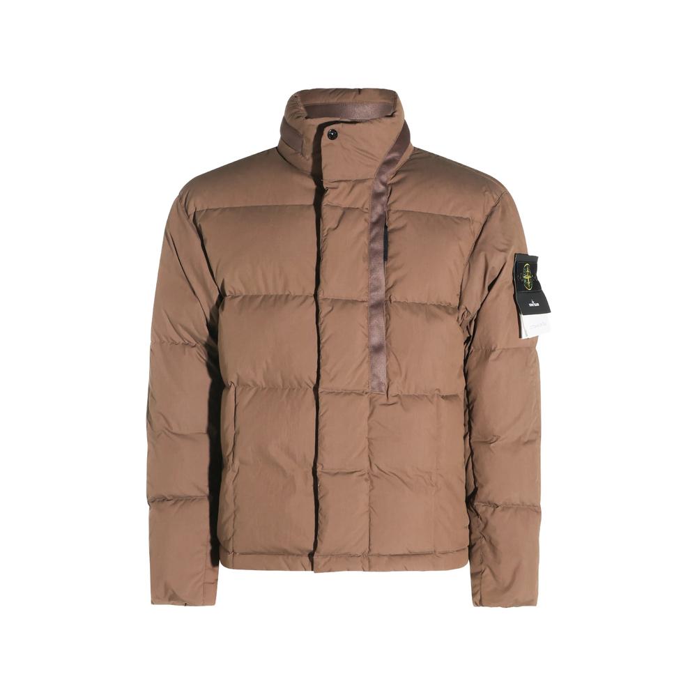STONE ISLAND Blue Down Puffer Jacket Men