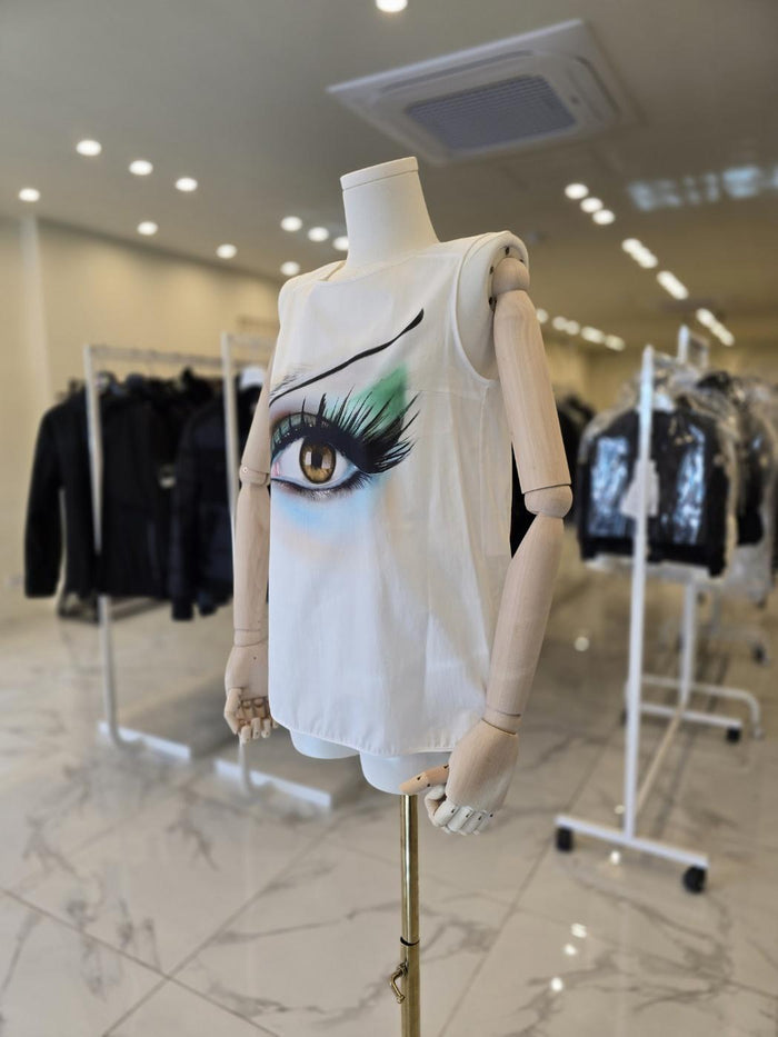 KENZO Eye Graphic White T-Shirt PF75 2TO036 5AZ 01
