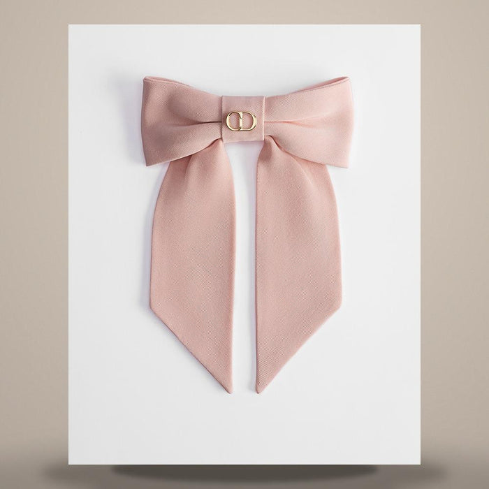 DIOR Pale Pink Grosgrain-Effect Technical Fabric Large Bow Hea CPA00267EGGR C402