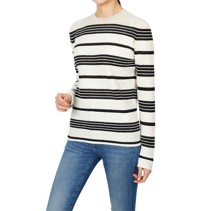 Moncler Striped Womens Crewneck Knit Sweater 9C00015 M6334 P90