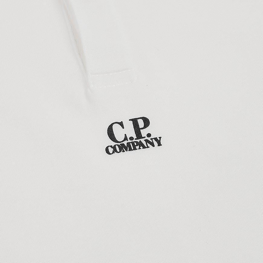 CP Company Gassato Logo Polo Shirt Men White