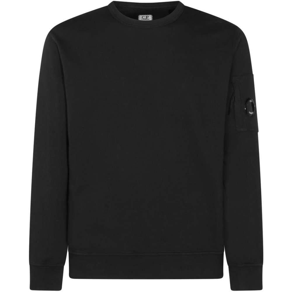 CP Company Lightweight Fleece Black Unisex Sweatshirt