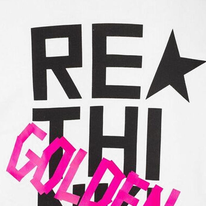 GOLDEN GOOSE Anniversary Back Logo Print White Sweatshirt