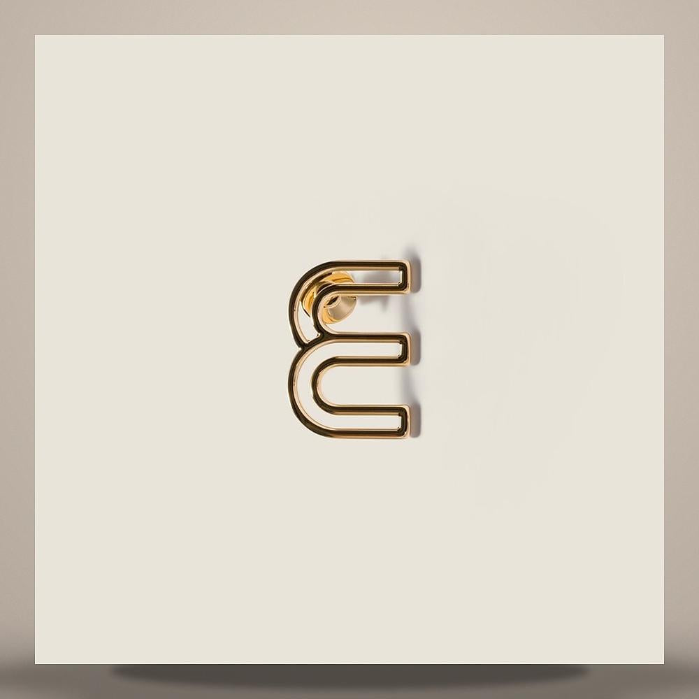 Miu Miu Metal Logo Brooch Pin Accessory 5IS192 2G9S F0056