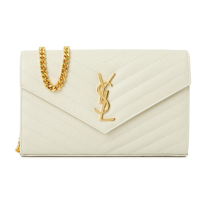 Saint Laurent Cassandra Chain Shoulder Bag for Women Black Leather