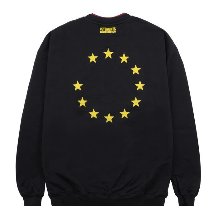 Vetements Black Bordeaux Double Neck Sweatshirt for Men