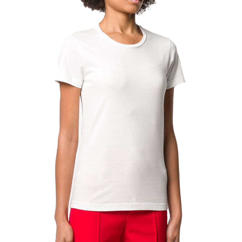Moncler Women’s Logo Patch Short Sleeve T-Shirt White