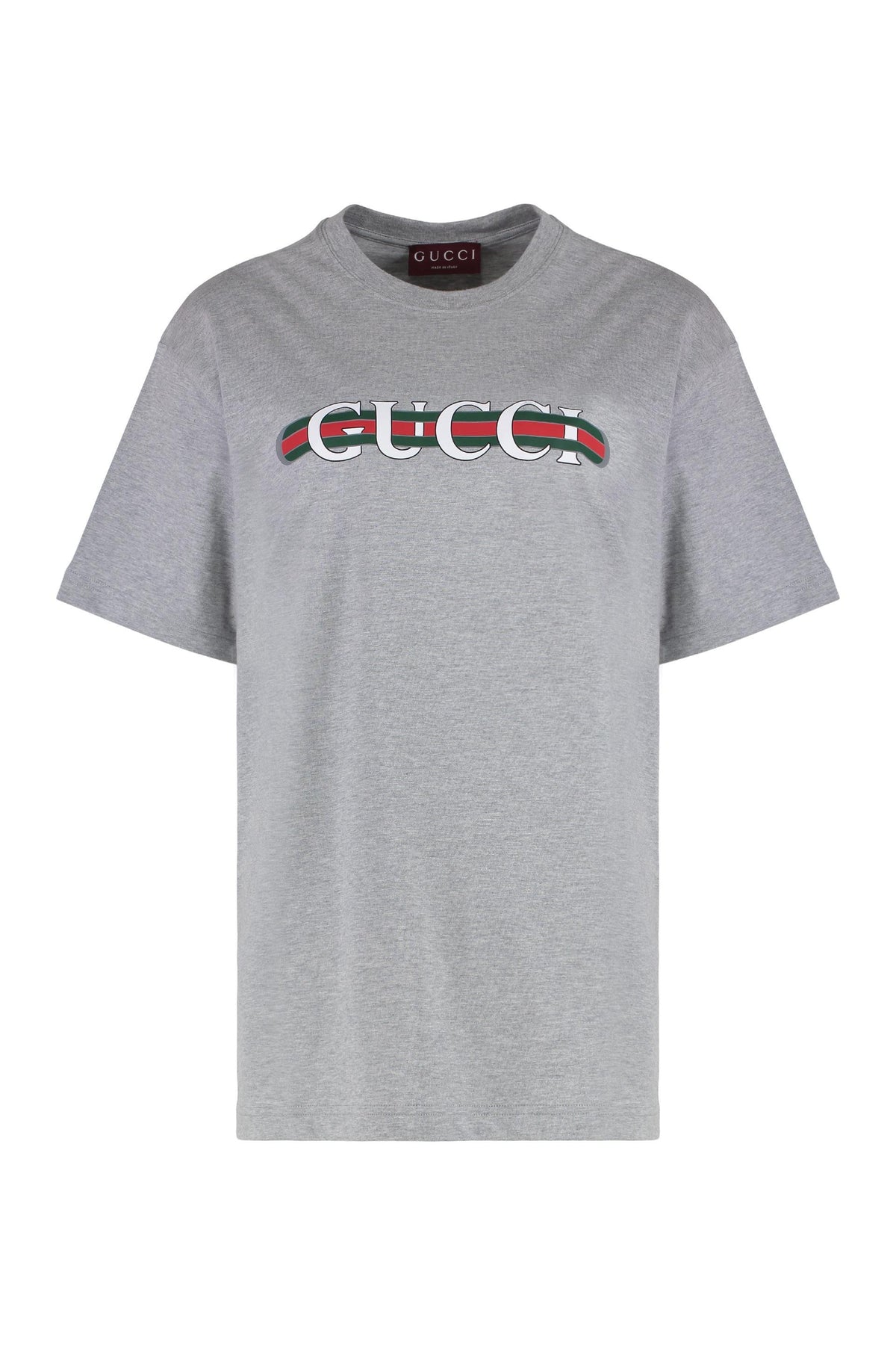 GUCCI Black Cotton Short Sleeve T-Shirt for Women