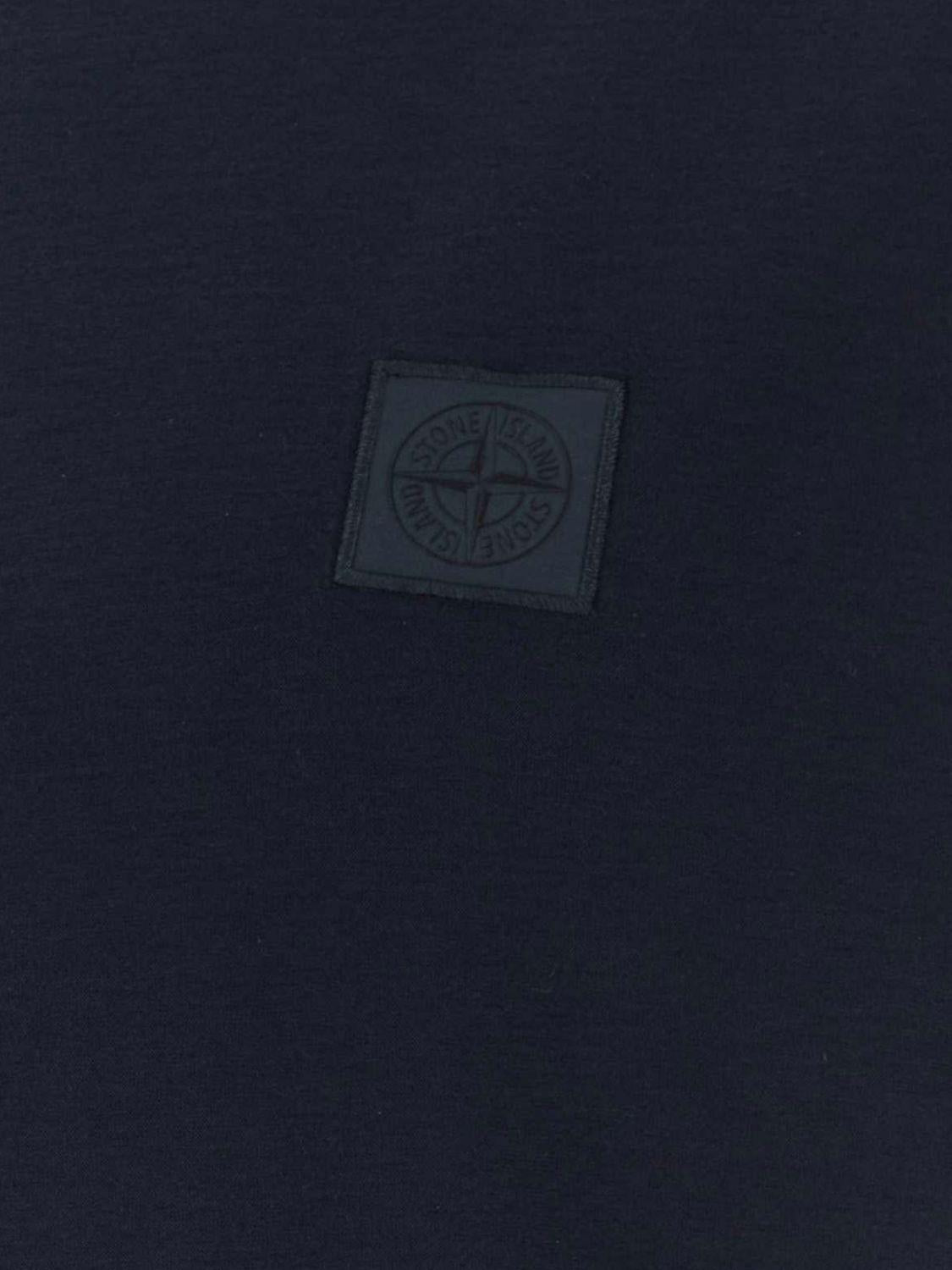 STONE ISLAND Black Cotton Short Sleeve T-Shirt