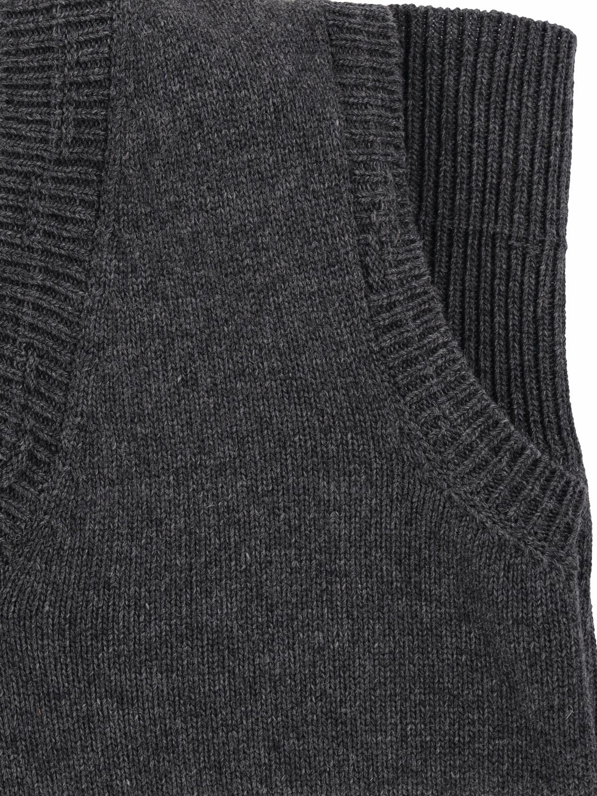Maison Margiela Wool Knit Vest Women’s Sleeveless Sweater Top