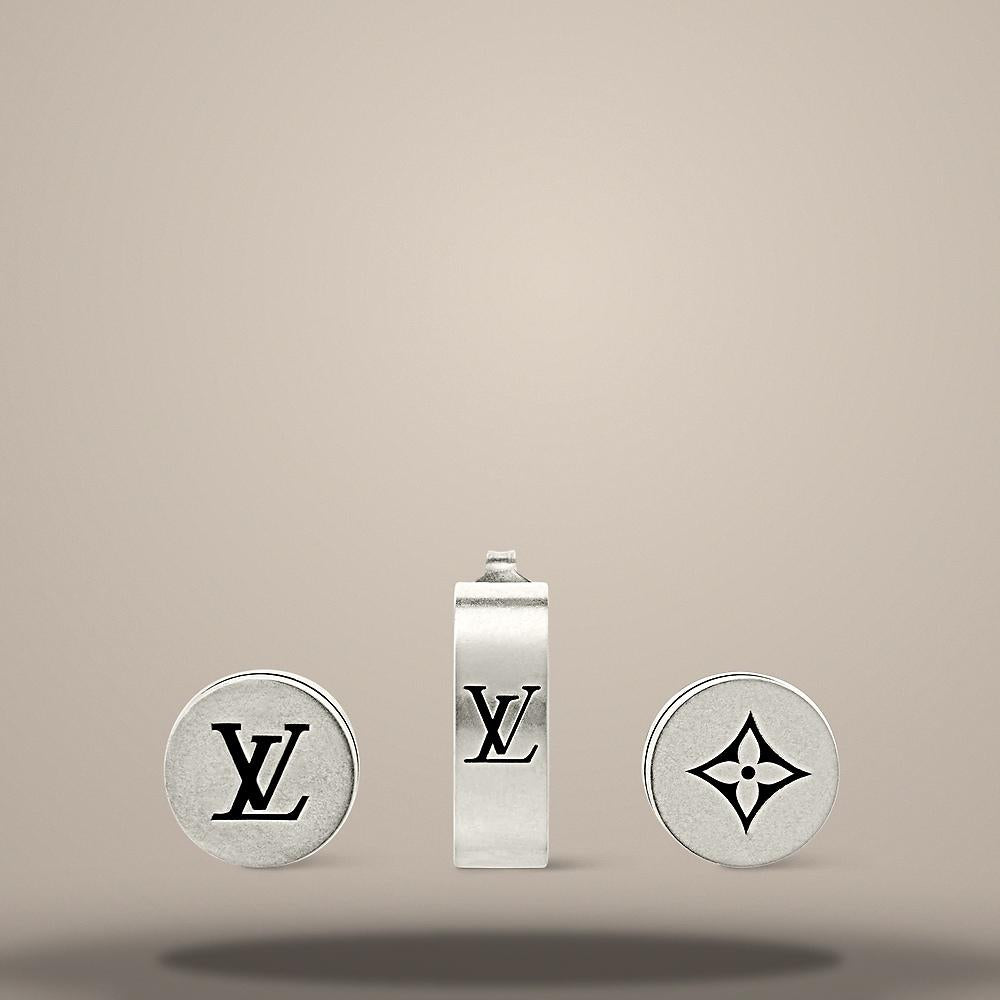 Louis Vuitton LV Taylor Earrings Silver 925 Sterling M02028