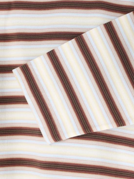 AURALEE Long Sleeve Sweatshirt for Men A26SP01GJ FADE BROWN STRIPE DOM