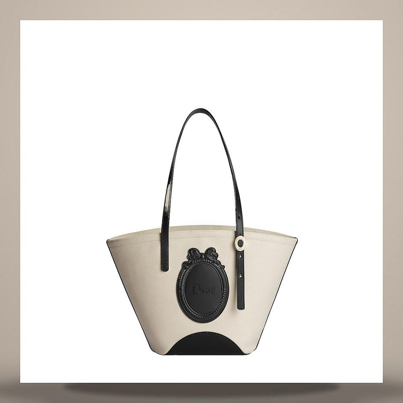 DIOR Beige Canvas Small Blooming Crossbody Bag Black Medallion De M1424OEYW M911