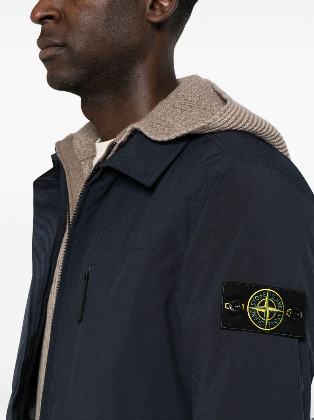 STONE ISLAND Black Nylon Bomber Jacket for Men