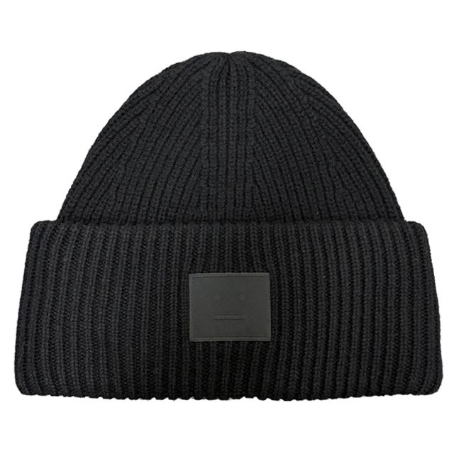 Acne Studios Large Face Logo Wool Knit Beanie Unisex C40425 900