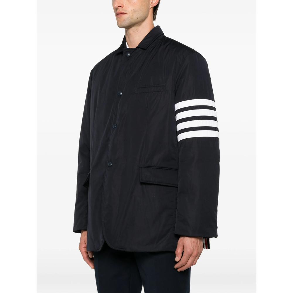 THOM BROWNE Down Puffer Bomber Jacket Navy Men