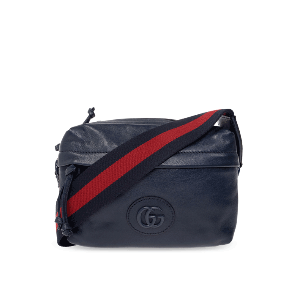GUCCI Small Messenger Crossbody Bag Supreme Leather Men’s 725696