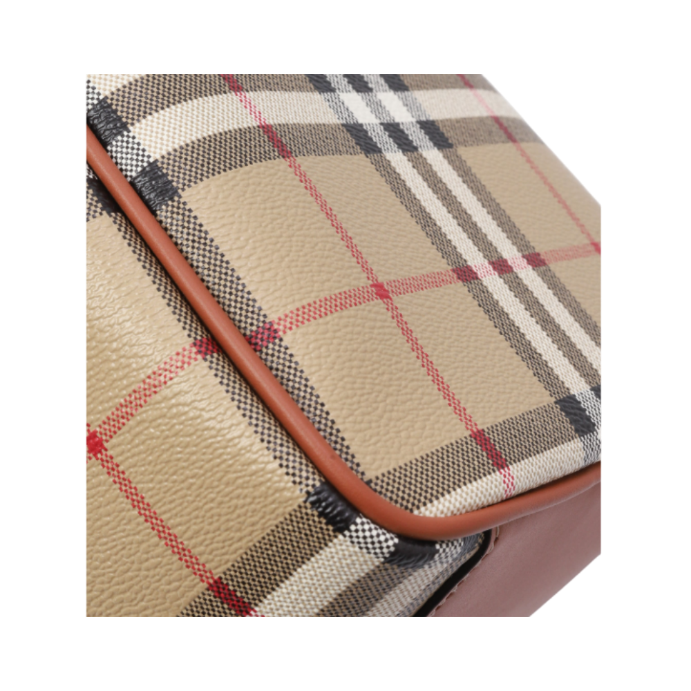 BURBERRY Check Medium Bowling Bag Brown Women’s Tote Bag