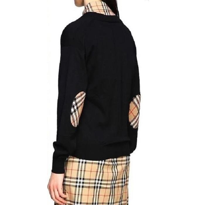 BURBERRY BEMPTON Elbow Patch Wool Crewneck Sweater Women 8075008 1