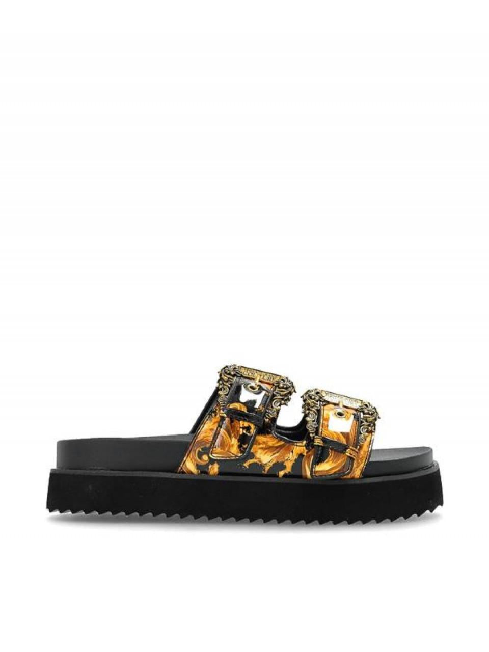 Versace Baroque Buckle Arizona Sandals 80VA3SM1 ZS366 G89