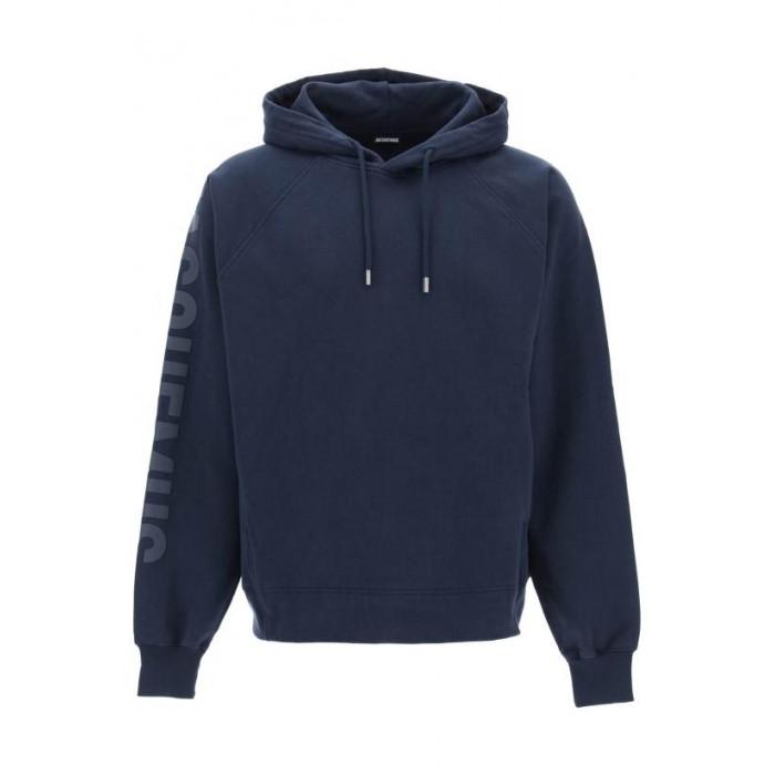 JACQUEMUS Le Hoodie Typo Logo Men's Hooded Sweatshirt