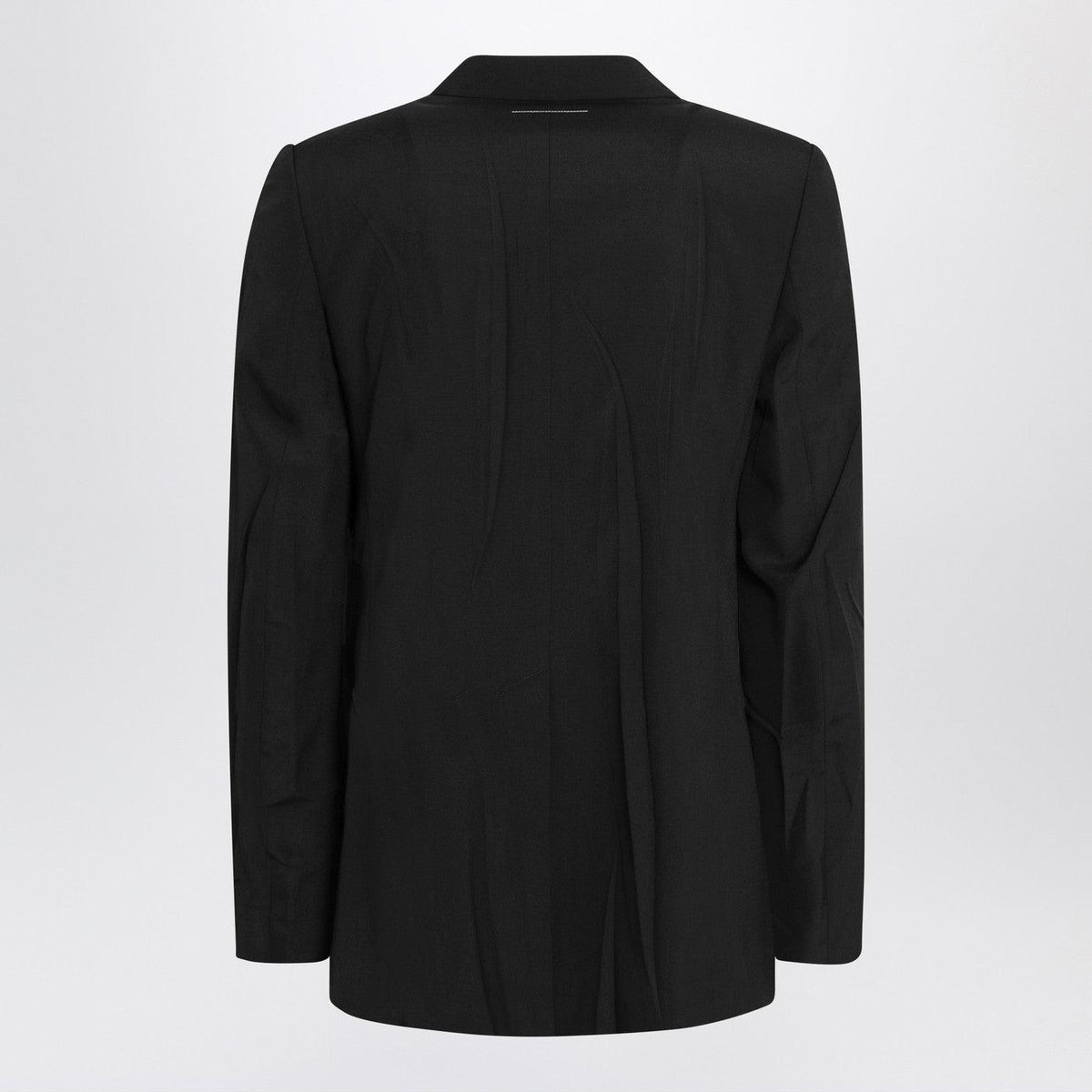 Maison Margiela Black Wool Blend Single-Breasted Suit Jacket