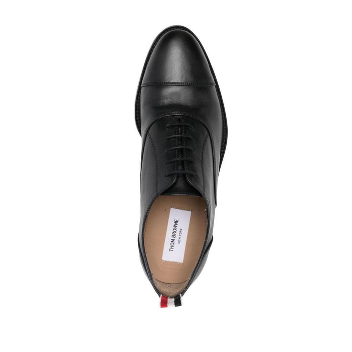 THOM BROWNE Vitello Leather Tricolor Tab Men’s Oxford Shoes