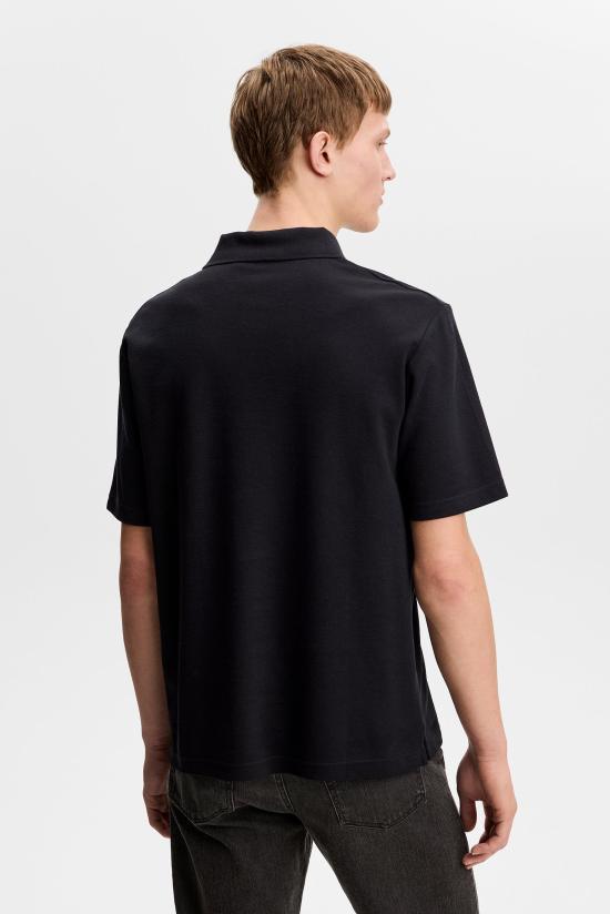 J LINDEBERG Black Performance Polo Shirt for Men FMJT15735 9999