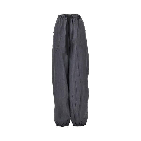 PRADA Black Wool Cropped Trousers