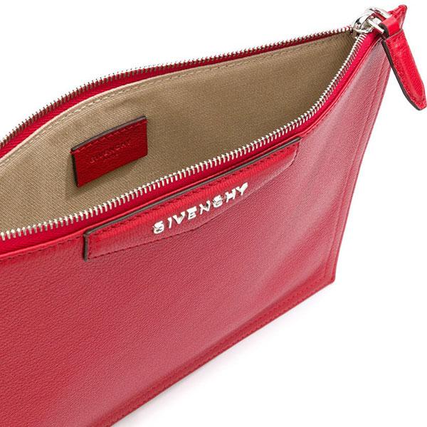 GIVENCHY Antigona Medium Red Goat Leather Clutch BB609CB00B