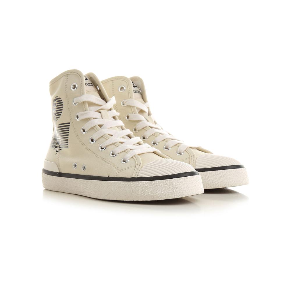 Isabel Marant Chalk BENKEEN Logo High-Top Sneakers