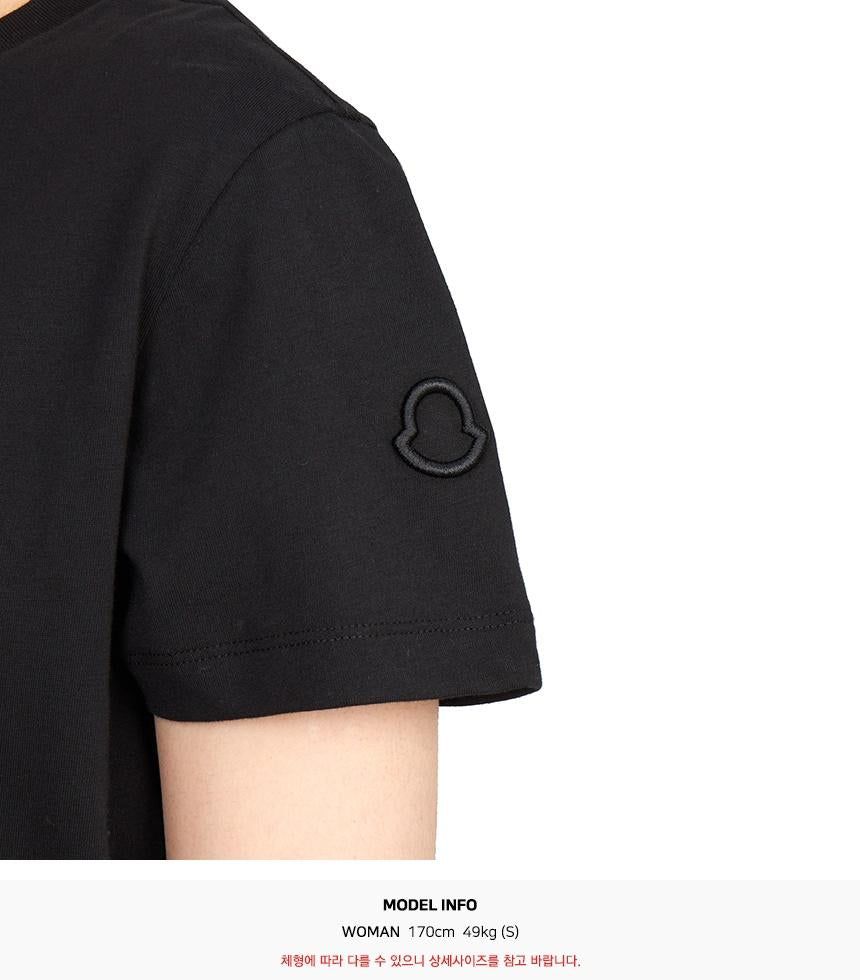 Moncler Women’s Short Sleeve T-Shirt Black Cotton