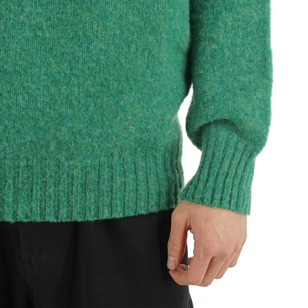 HOWLIN Shaggy Dog Knit Sweater Green Dream Round Neck Men’s