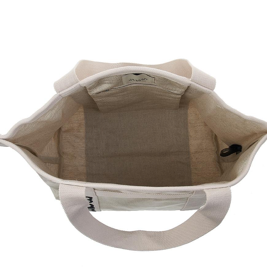 Isabel Marant Dawen Tote Bag Women Canvas Beige Black