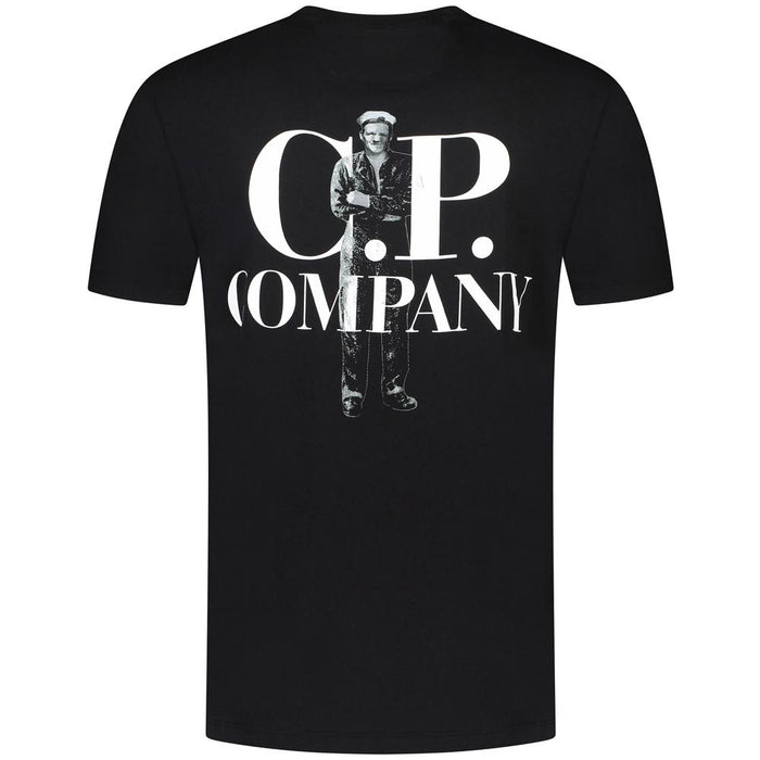 CP Company Logo Print Black T-Shirt