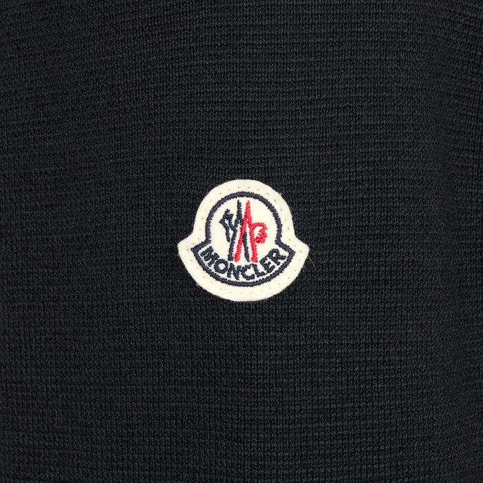 Moncler Men's Black Padded Knit Zip-Up Cardigan